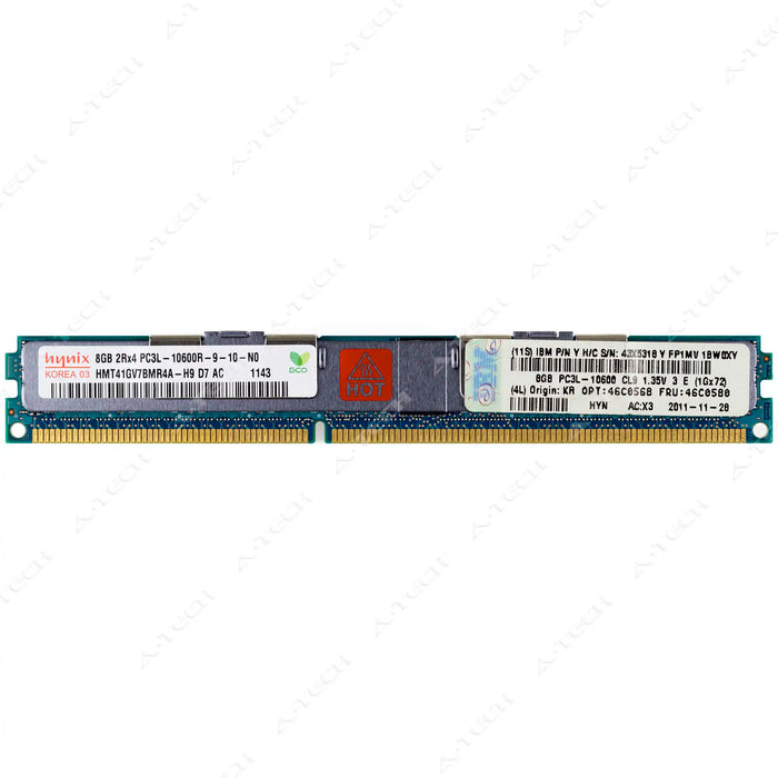 46C0568 - IBM-Lenovo RAM 8GB 2Rx4 PC3-10600 RDIMM DDR3 1333MHz ECC Registered Server Memory Module
