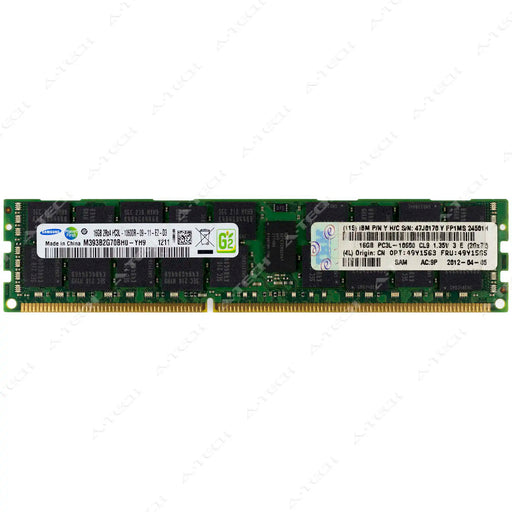 49Y1562 - IBM-Lenovo RAM 16GB 2Rx4 PC3-10600 RDIMM DDR3 1333MHz ECC Registered Server Memory Module