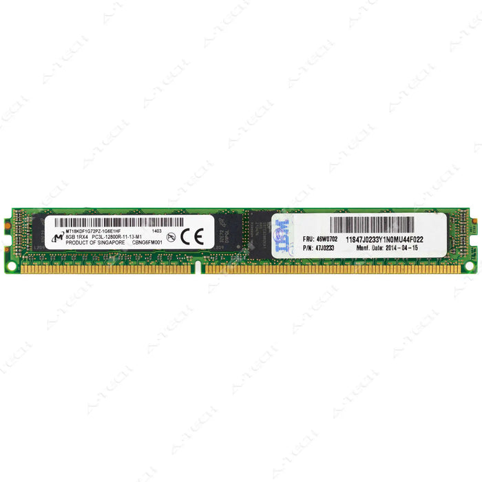 46W0700 - IBM-Lenovo RAM 8GB 1Rx4 PC3-12800 RDIMM DDR3 1600MHz ECC Registered Server Memory Module