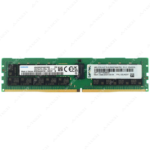 4X77A08633 - IBM-Lenovo RAM 32GB 2Rx4 PC4-25600 RDIMM DDR4 3200MHz ECC Registered Server Memory Module