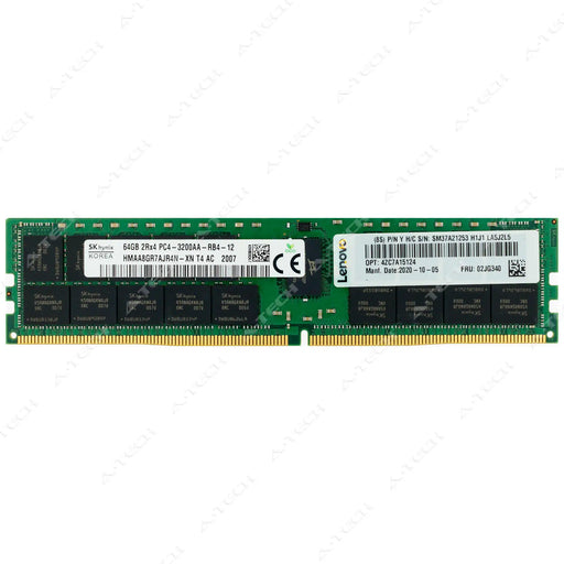 02JG340 - IBM-Lenovo RAM 64GB 2Rx4 PC4-25600 RDIMM DDR4 3200MHz ECC Registered Server Memory Module