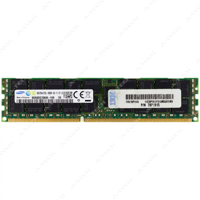 78P1915 - IBM-Lenovo RAM 16GB 2Rx4 PC3-10600 RDIMM DDR3 1333MHz ECC Registered Server Memory Module