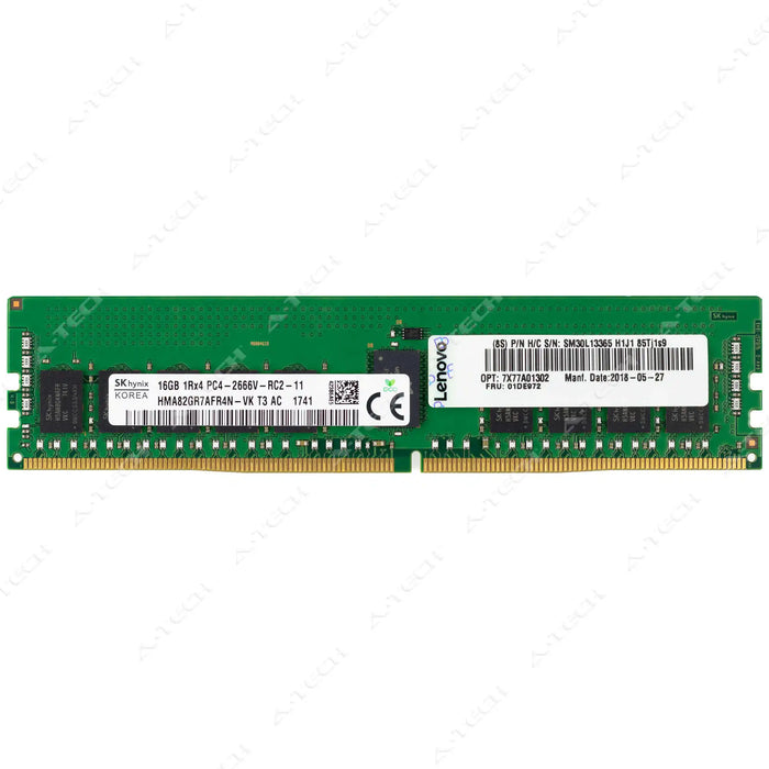 7X77A01302 - IBM-Lenovo RAM 16GB 1Rx4 PC4-21300 RDIMM DDR4 2666MHz ECC Registered Server Memory Module
