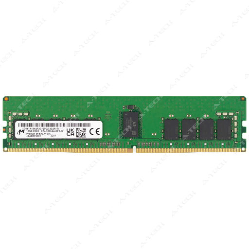 MTA18ASF2G72PDZ-3G2R1 - Micron RAM 16GB 2Rx8 PC4-25600 RDIMM DDR4 3200MHz ECC Registered Server Memory Module