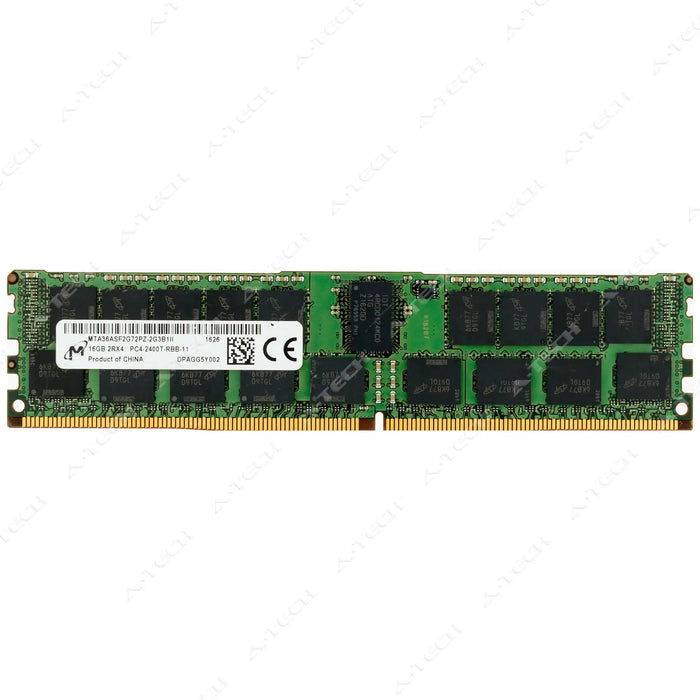 MTA36ASF2G72PZ-2G3B1 - Micron RAM 16GB 2Rx4 PC4-19200 RDIMM DDR4 2400MHz ECC Registered Server Memory Module