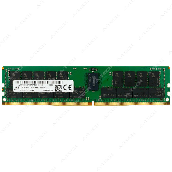 MTA36ASF4G72PZ-2G6D1 - Micron RAM 32GB 2Rx4 PC4-21300 RDIMM DDR4 2666MHz ECC Registered Server Memory Module