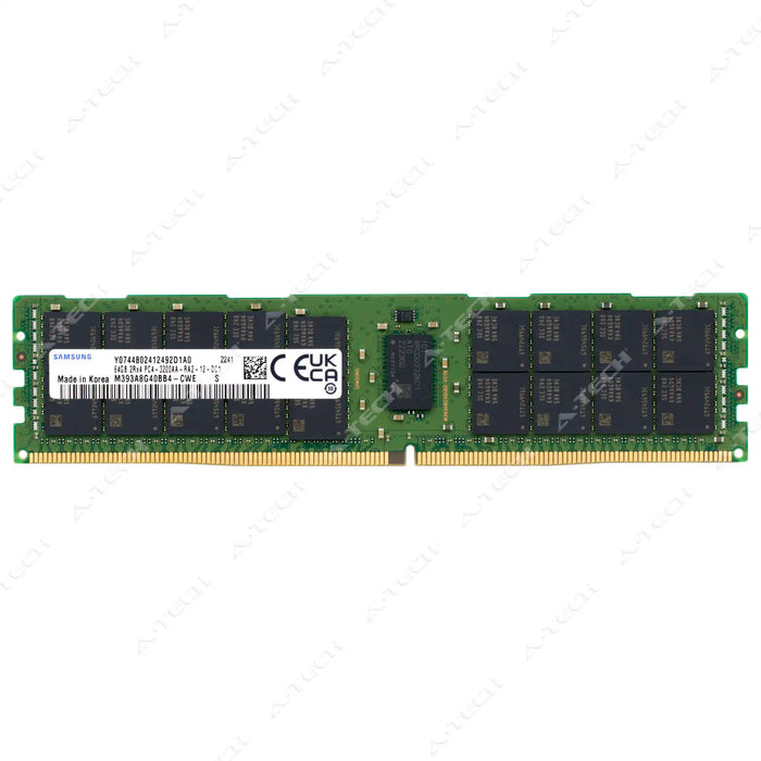 M393A8G40BB4-CWE - Samsung RAM 64GB 2Rx4 PC4-25600 RDIMM DDR4 3200MHz ECC Registered Server Memory Module