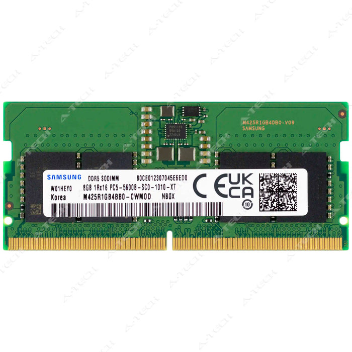 M425R1GB4BB0-CWM - Samsung RAM 8GB 1Rx16 PC5-44800 SODIMM DDR5 5600MHz Non-ECC Unbuffered Laptop Memory Module