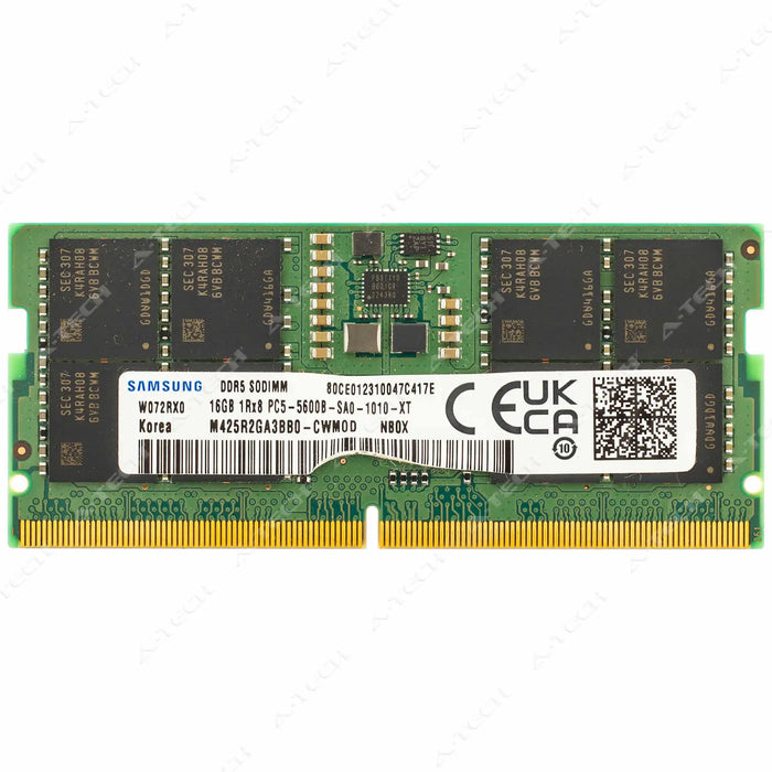 M425R2GA3BB0-CWM - Samsung RAM 16GB 1Rx8 PC5-44800 SODIMM DDR5 5600MHz Non-ECC Unbuffered Laptop Memory Module