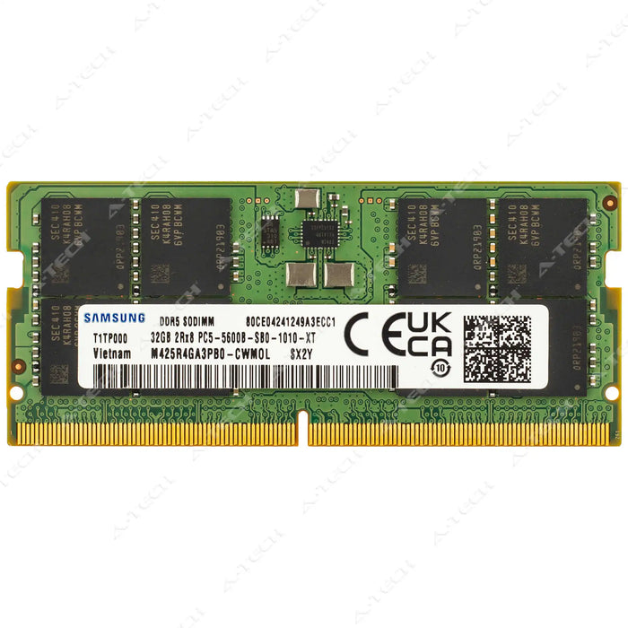 M425R4GA3PB0-CWM - Samsung RAM 32GB 2Rx8 PC5-44800 SODIMM DDR5 5600MHz Non-ECC Unbuffered Laptop Memory Module