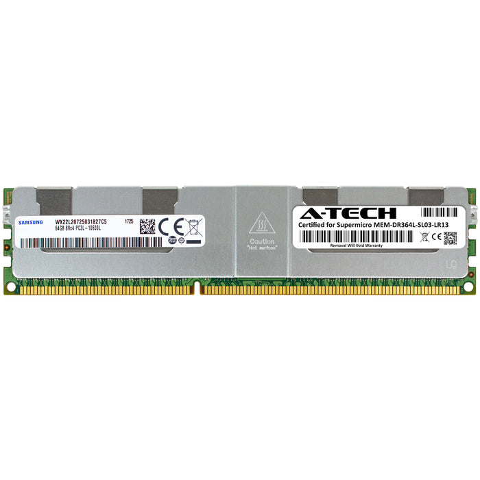 MEM-DR364L-SL03-LR13 Supermicro Certified 64GB DDR3/DDR3L PC3L-10600L LRDIMM Samsung Memory RAM Module