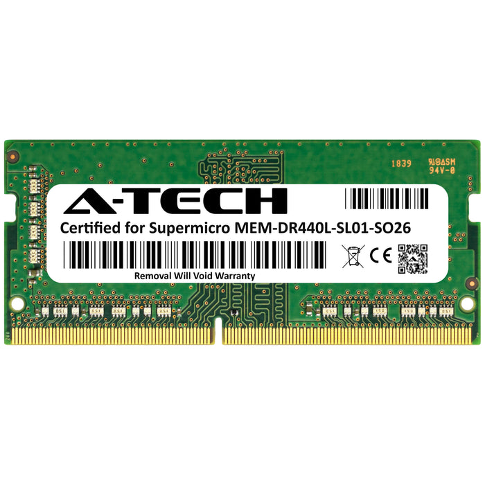 MEM-DR440L-SL01-SO26 Supermicro Certified 4GB DDR4 PC4-21300 SODIMM Samsung Memory RAM Module