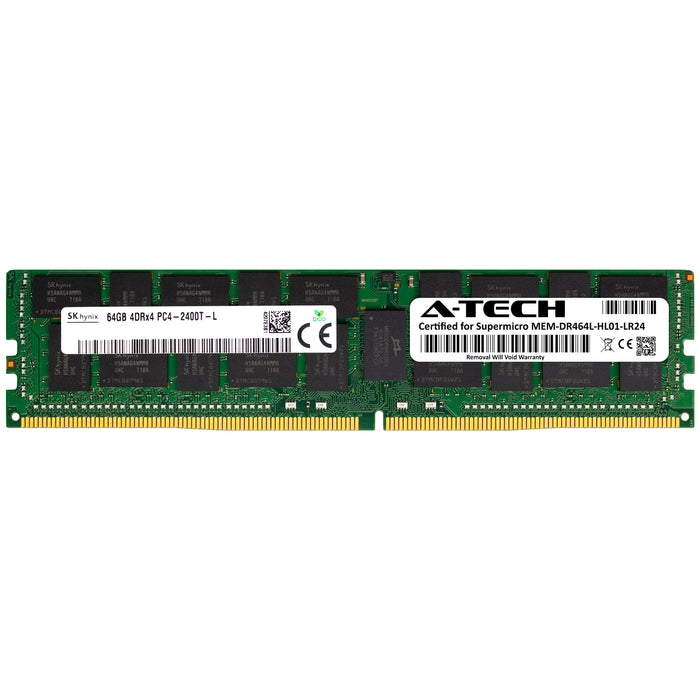 MEM-DR464L-HL01-LR24 Supermicro Certified 64GB DDR4 PC4-19200L LRDIMM Hynix Memory RAM Module
