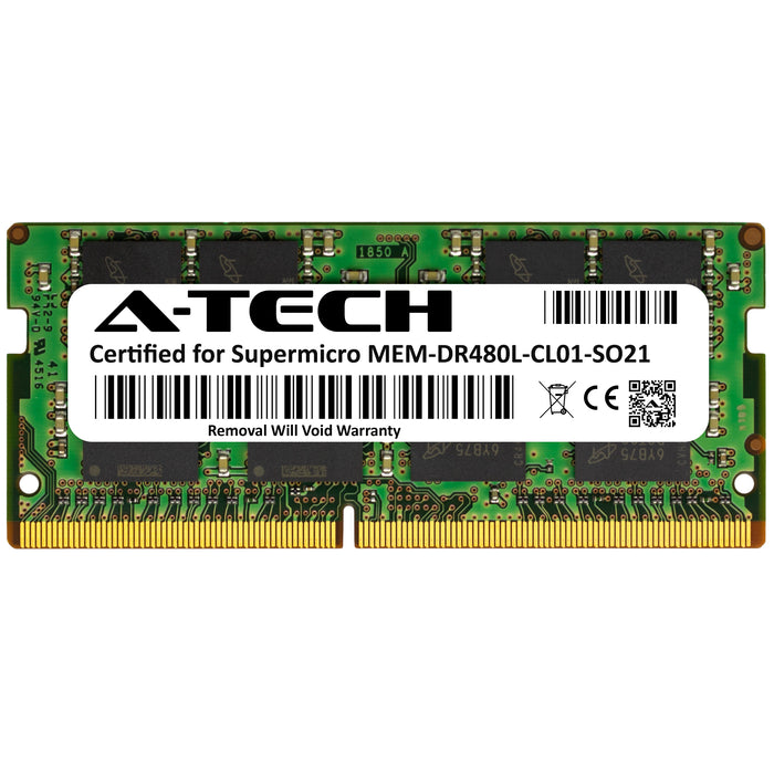 MEM-DR480L-CL01-SO21 Supermicro Certified 8GB DDR4 PC4-17000 SODIMM Micron Memory RAM Module