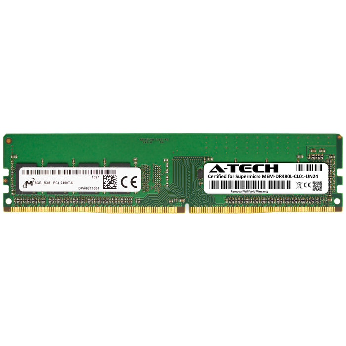 MEM-DR480L-CL01-UN24 Supermicro Certified 8GB DDR4 PC4-19200 DIMM Micron Memory RAM Module