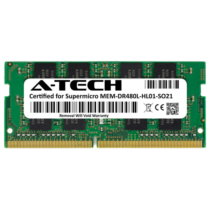 MEM-DR480L-HL01-SO21 Supermicro Certified 8GB DDR4 PC4-17000 SODIMM Memory RAM Module (Hynix HMA41GS6AFR8N-TF)