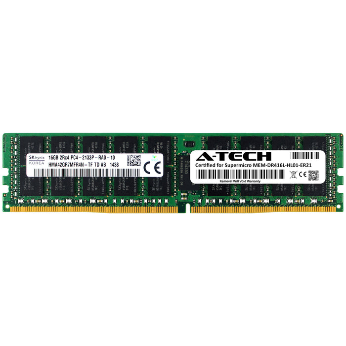 MEM-DR416L-HL01-ER21 Supermicro Certified 16GB DDR4 PC4-17000R RDIMM Memory RAM Module (Hynix HMA42GR7MFR4N-TF)