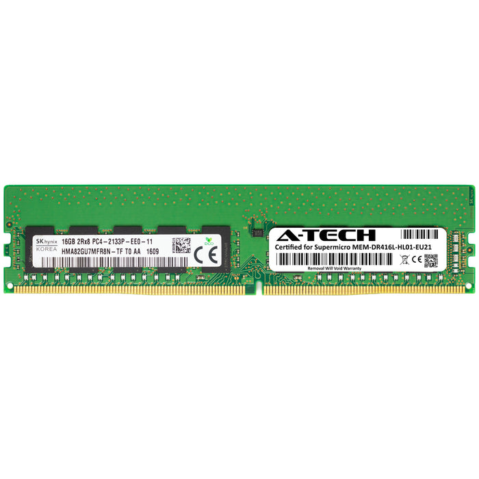 MEM-DR416L-HL01-EU21 Supermicro Certified 16GB DDR4 PC4-17000 UDIMM Memory RAM Module (Hynix HMA82GU7MFR8N-TF)