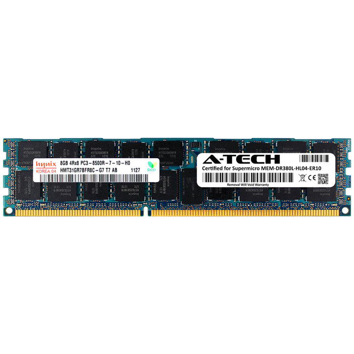 MEM-DR380L-HL04-ER10 Supermicro Certified 8GB DDR3 PC3-8500R RDIMM Memory RAM Module (Hynix HMT31GR7BFR8C-G7)