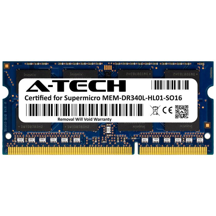 MEM-DR340L-HL01-SO16 Supermicro Certified 4GB DDR3/DDR3L PC3L-12800 SODIMM Memory RAM Module (Hynix HMT351S6EFR8A-PB)