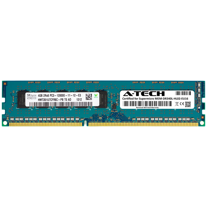 MEM-DR340L-HL02-EU16 Supermicro Certified 4GB DDR3 PC3-12800 UDIMM Memory RAM Module (Hynix HMT351U7CFR8C-PB)
