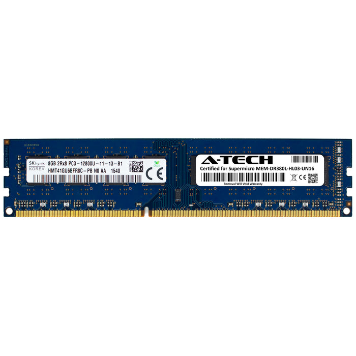 MEM-DR380L-HL03-UN16 Supermicro Certified 8GB DDR3 PC3-12800 DIMM Memory RAM Module (Hynix HMT41GU6BFR8C-PB)