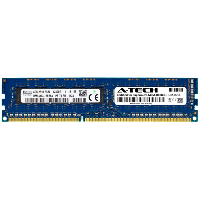MEM-DR380L-HL02-EU16 Supermicro Certified 8GB DDR3/DDR3L PC3L-12800 UDIMM Memory RAM Module (Hynix HMT41GU7AFR8A-PB)