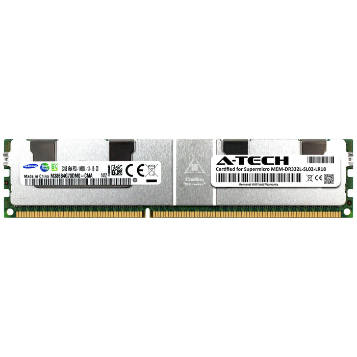 MEM-DR332L-SL02-LR18 Supermicro Certified 32GB DDR3 PC3-14900L LRDIMM Memory RAM Module (Samsung M386B4G70DM0-CMA4)