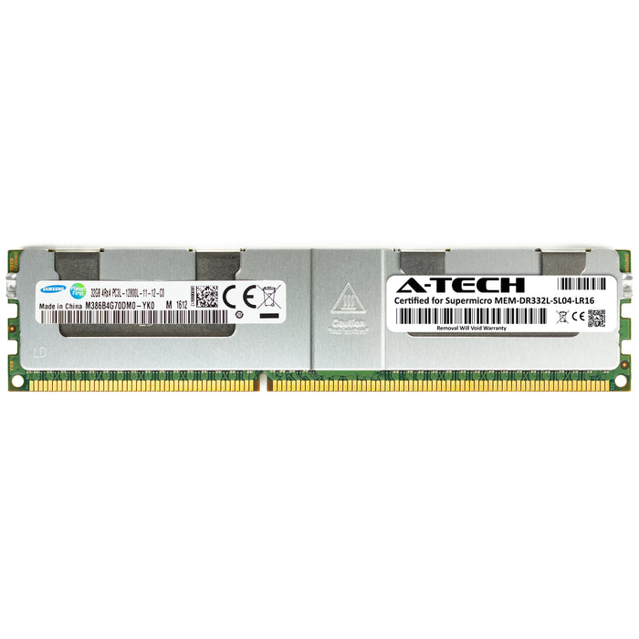MEM-DR332L-SL04-LR16 Supermicro Certified 32GB DDR3/DDR3L PC3L-12800L LRDIMM Memory RAM Module (Samsung M386B4G70DM0-YK04)