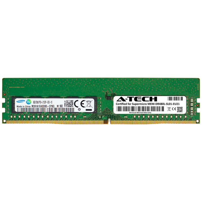 MEM-DR480L-SL01-EU21 Supermicro Certified 8GB DDR4 PC4-17000 UDIMM Memory RAM Module (Samsung M391A1G43DB0-CPB)