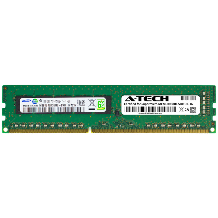 MEM-DR380L-SL01-EU16 Supermicro Certified 8GB DDR3 PC3-12800 UDIMM Memory RAM Module (Samsung M391B1G73BH0-CK0)