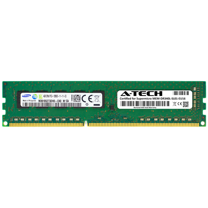 MEM-DR340L-SL01-EU16 Supermicro Certified 4GB DDR3 PC3-12800 UDIMM Memory RAM Module (Samsung M391B5273DH0-CK0)
