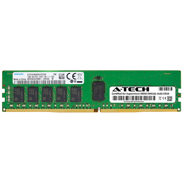 MEM-DR416L-SL02-ER24 Supermicro Certified 16GB DDR4 PC4-19200R RDIMM Memory RAM Module (Samsung M393A2K40BB1-CRC)