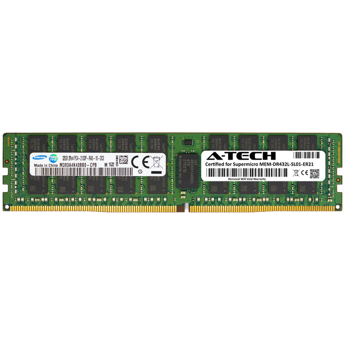 MEM-DR432L-SL01-ER21 Supermicro Certified 32GB DDR4 PC4-17000R RDIMM Memory RAM Module (Samsung M393A4K40BB0-CPB)