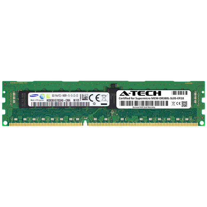MEM-DR380L-SL05-ER18 Supermicro Certified 8GB DDR3 PC3-14900R RDIMM Memory RAM Module (Samsung M393B1G70QH0-CMA)