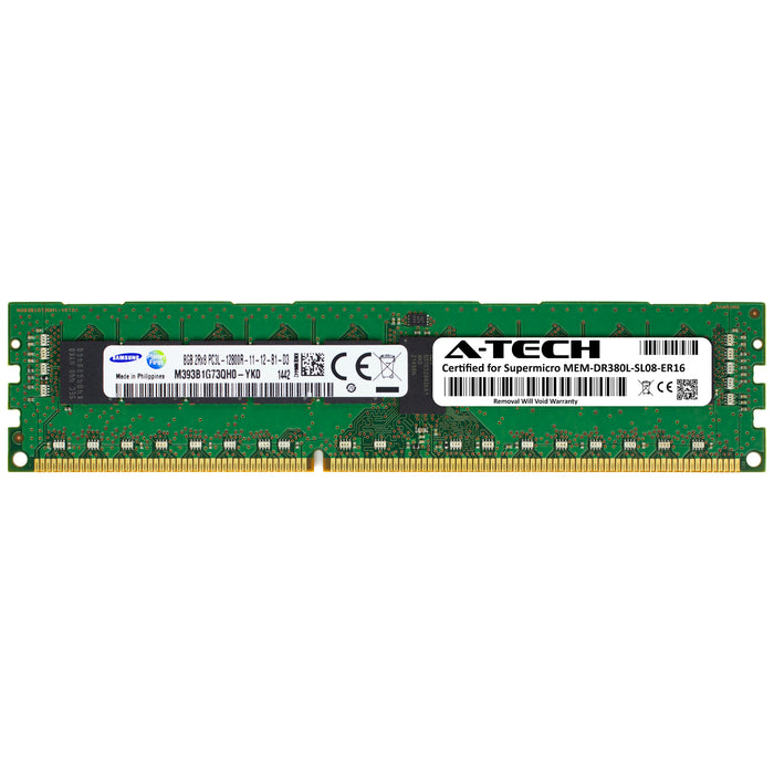 MEM-DR380L-SL08-ER16 Supermicro Certified 8GB DDR3/DDR3L PC3L-12800R RDIMM Memory RAM Module (Samsung M393B1G73QH0-YK0)