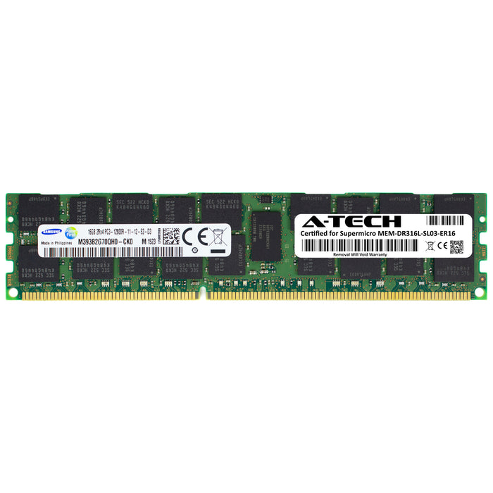 MEM-DR316L-SL03-ER16 Supermicro Certified 16GB DDR3 PC3-12800R RDIMM Memory RAM Module (Samsung M393B2G70QH0-CK0)