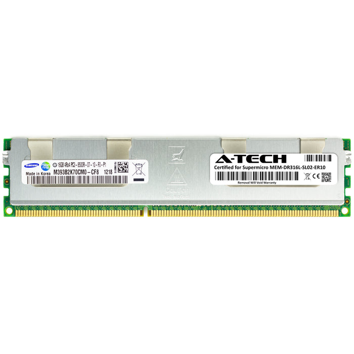 MEM-DR316L-SL02-ER10 Supermicro Certified 16GB DDR3 PC3-8500R RDIMM Memory RAM Module (Samsung M393B2K70CM0-CF8)