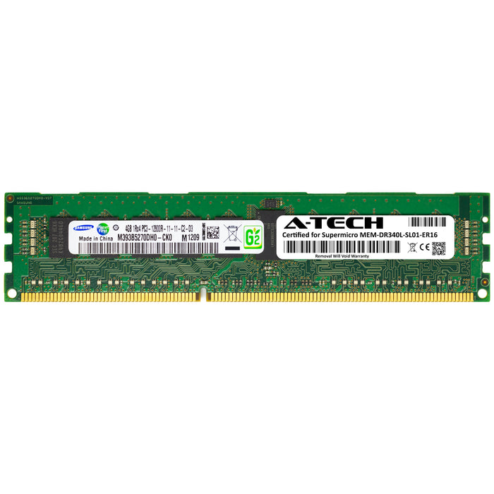 MEM-DR340L-SL01-ER16 Supermicro Certified 4GB DDR3 PC3-12800R RDIMM Memory RAM Module (Samsung M393B5270DH0-CK0)