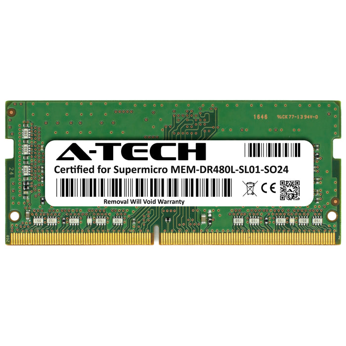 MEM-DR480L-SL01-SO24 Supermicro Certified 8GB DDR4 PC4-19200 SODIMM Memory RAM Module (Samsung M471A1K43CB1-CRC)