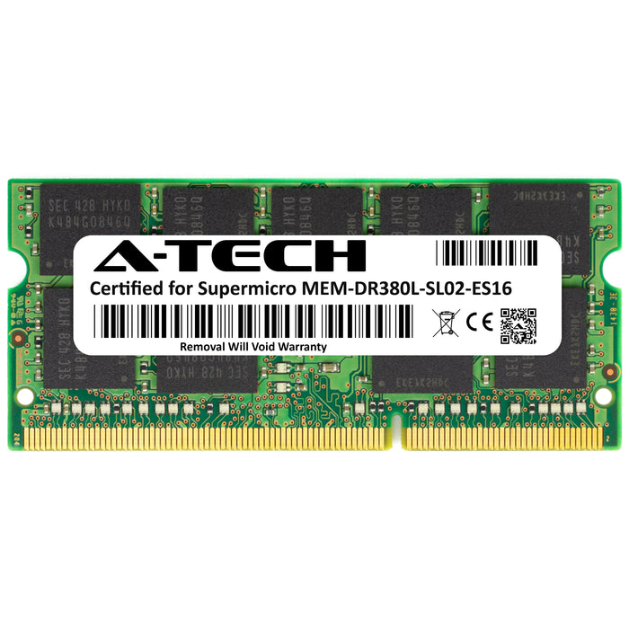MEM-DR380L-SL02-ES16 Supermicro Certified 8GB DDR3/DDR3L PC3L-12800 ECC SODIMM Memory RAM Module (Samsung M474B1G73QH0-YK0)
