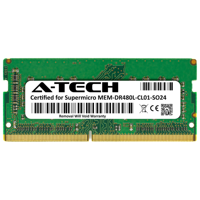 MEM-DR480L-CL01-SO24 Supermicro Certified 8GB DDR4 PC4-19200 SODIMM Memory RAM Module (Micron MTA8ATF1G64HZ-2G3B1)