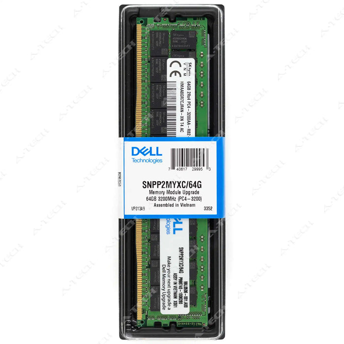 P2MYX - Dell 64GB DDR4-3200 RDIMM Server RAM Memory