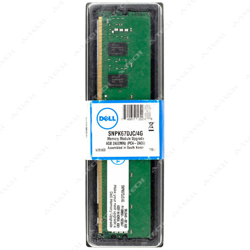 SNPK67DJC/4G - Dell RAM 4GB 1Rx8 PC4-19200 RDIMM DDR4 2400MHz ECC Registered Server Memory Module