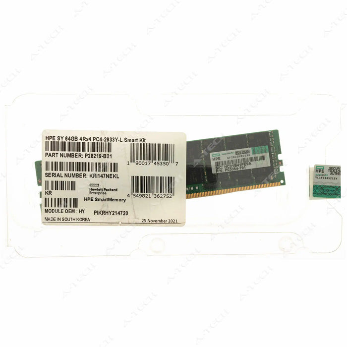 P28219-B21 - HP/HPE RAM 64GB 4Drx4 PC4-23400 LRDIMM DDR4 2933MHz ECC Load Reduced Server Memory Module