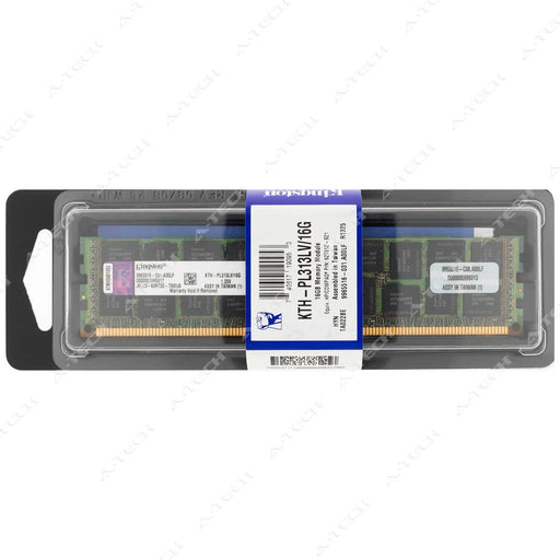 KTH-PL313LV/16G - Kingston RAM 16GB 2Rx4 PC3-10600 RDIMM DDR3 1333MHz ECC Registered Server Memory Module