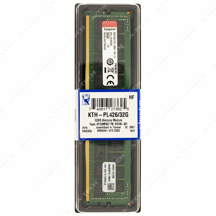 KTH-PL426/32G - Kingston RAM 32GB 2Rx4 PC4-21300 RDIMM DDR4 2666MHz ECC Registered Server Memory Module