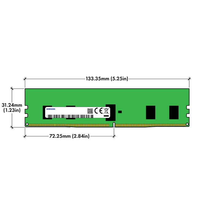 M393A5143DB0-CPB - Samsung RAM 4GB 1Rx8 PC4-17000 RDIMM DDR4 2133MHz ECC Registered Server Memory Module