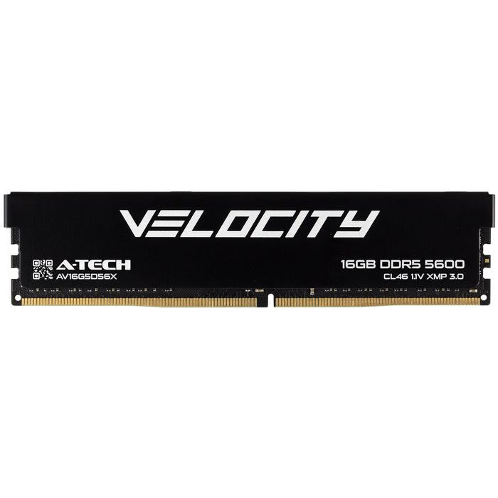 A-Tech Velocity RAM 16GB DDR5-5600 (PC5-44800) CL46 XMP 3.0 1.1V 288-Pin Non-ECC DIMM Desktop Gaming Memory (AV16G5D56X)