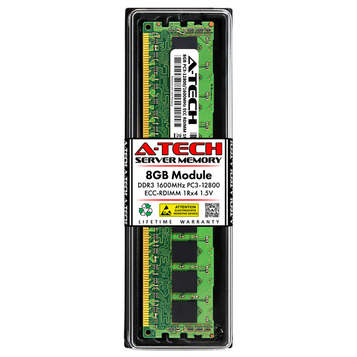 8GB RAM Replacement for Kingston KVR16R11S4/8 DDR3 1600 MHz PC3-12800 1Rx4 1.5V ECC Registered Server Memory Module